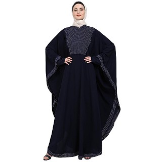 Indo classic Kaftan- Navy Blue